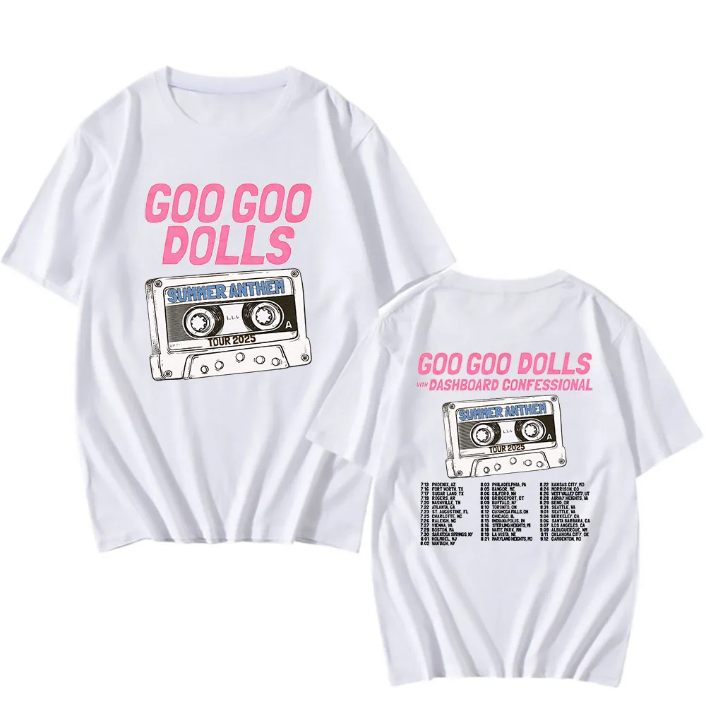 Goo Goo Dolls Summer Anthem Tour 2025 T-shirt Cotton Soft Men/Women Tshirts Short Sleeve Round Neck Unisex Tee-shirt Print Tees