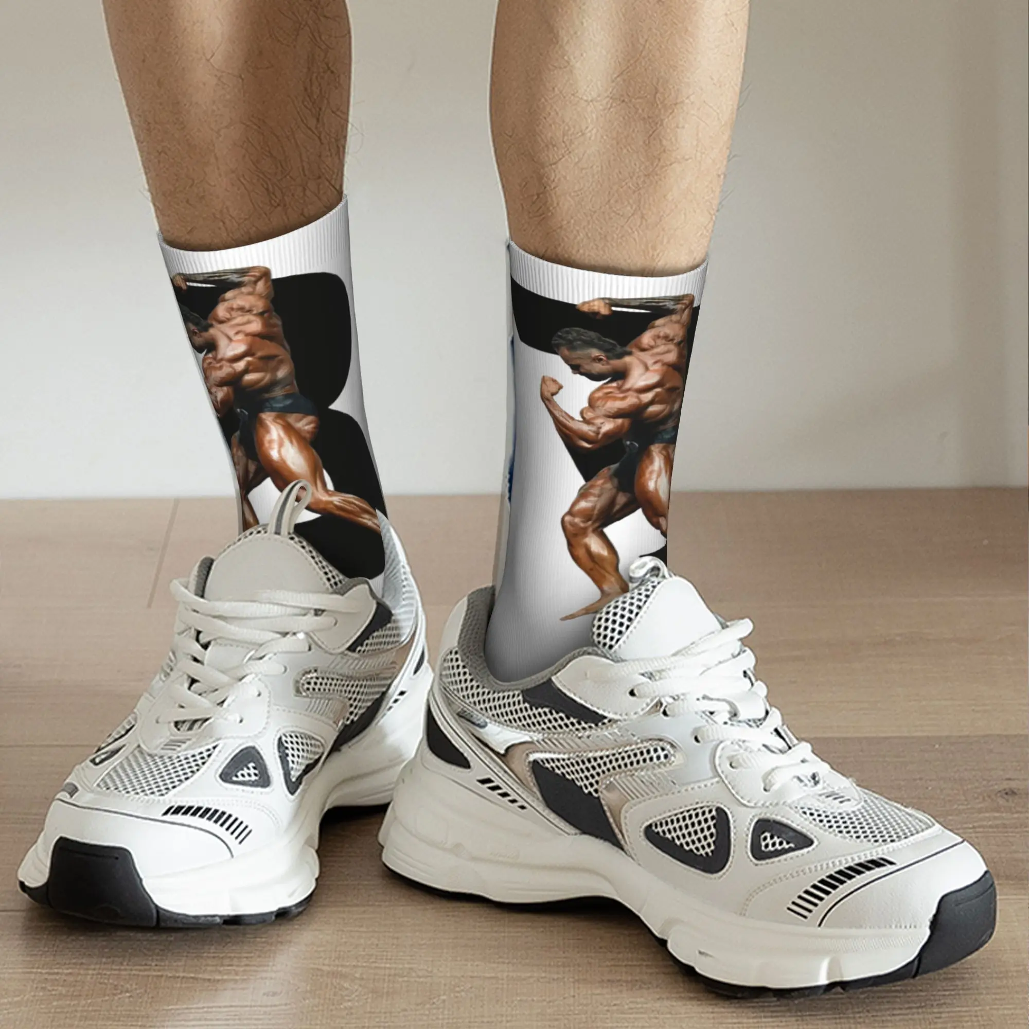 Custom Cool Cbum Bodybuilding Socks Men Women Warm 3D Print  Basketball Sports Socks view 5