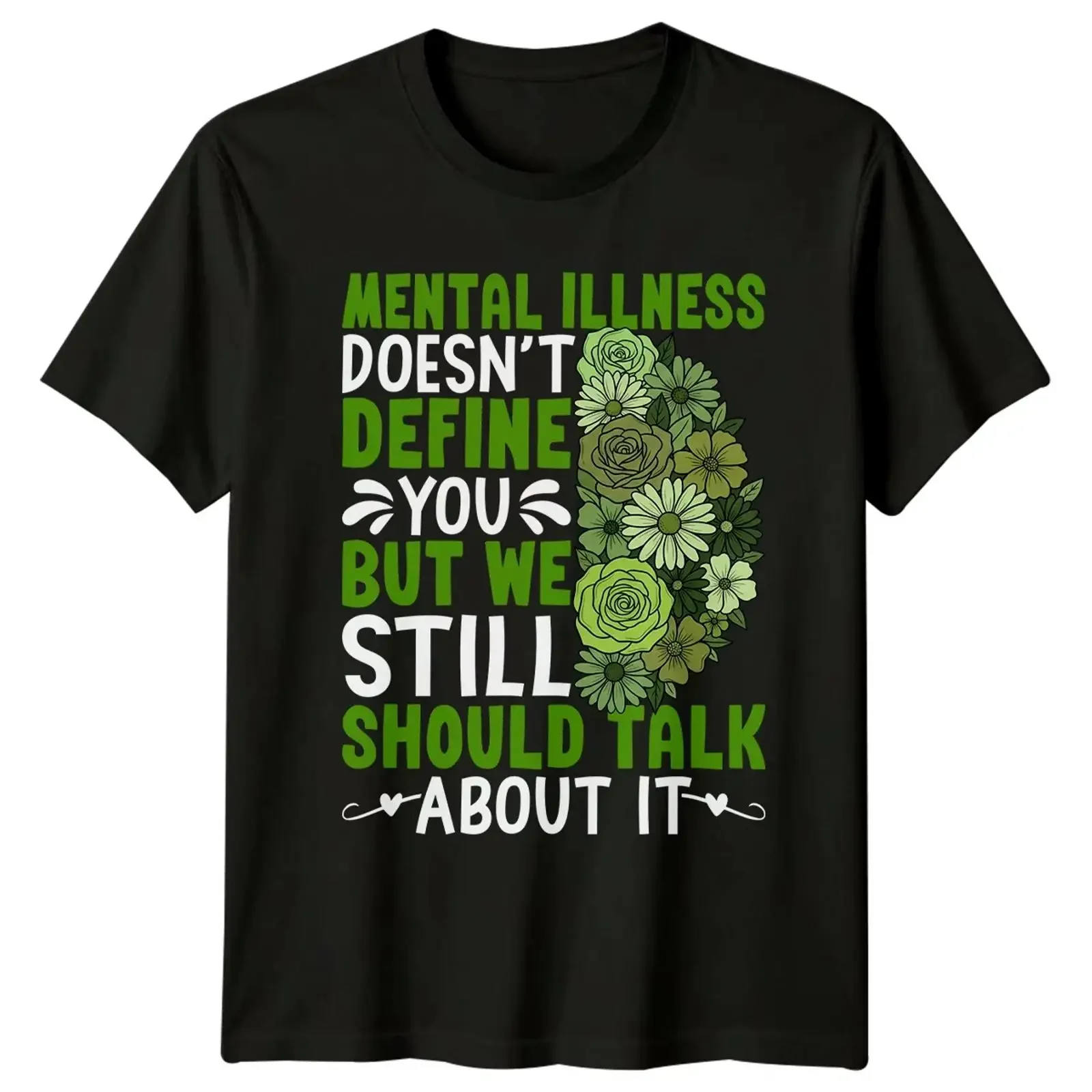 Mental illness doesn't define you T shirt health support awareness gift Image 1 of 4 vintage Washed Unisex homme Casual