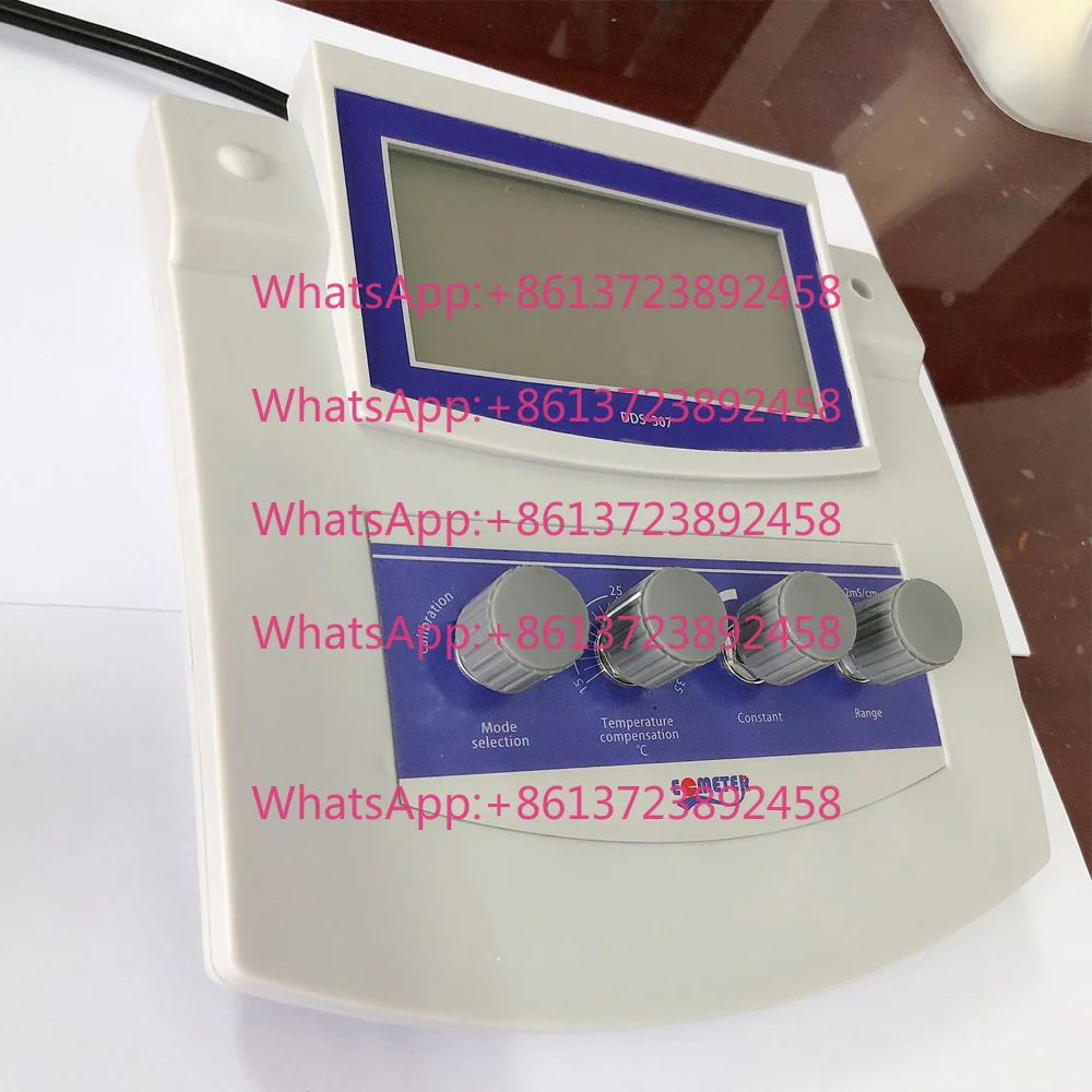 DDS-307 Benchtop Conductivity Tester High Precision Digital LCD Display Water Quality Measuring Meter EU Standard Power Supply
