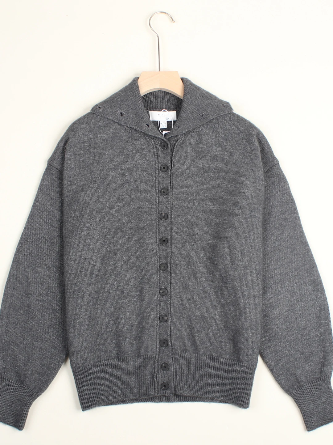Laid-back Style Women's Knitted Button-up Hoodie Sweater Long Sleeve Cotton Cardigan Coat Warmth Functional Casual Fashion
