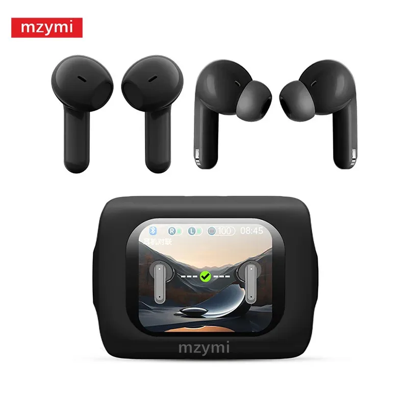 

Full Color Touch Screen Mzymi H12 Pro Bluetooth Wireless Dual In-ear Earbuds Noise Cancelling Couple Headsets For IOS Android