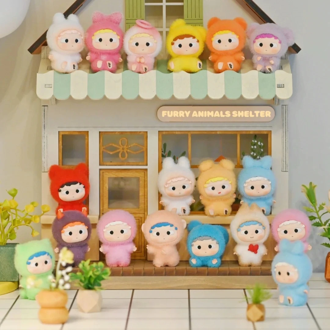 

OZAI Furry Animals Shelter Series, мини-заглушка, игрушки, милые аниме-фигурки, загадочная коробка, Коллекционная модель, подарки-сюрпризы