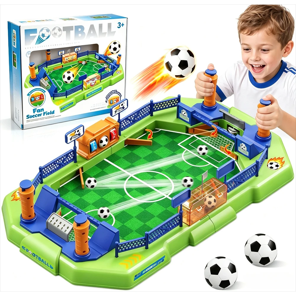 1Pc Luxury Large 2-Player Foosball Table, 4 Goals & Scoreboard, Tool-Free Assembly, Family Interactive Game Gift for Kids 3+