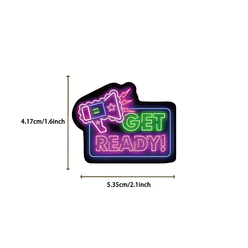 50/100Pcs Neon Positive Affirmation PVC Stickers Waterproof for Luggage Water Bottle Phone Case LanLanStickersWorld Store