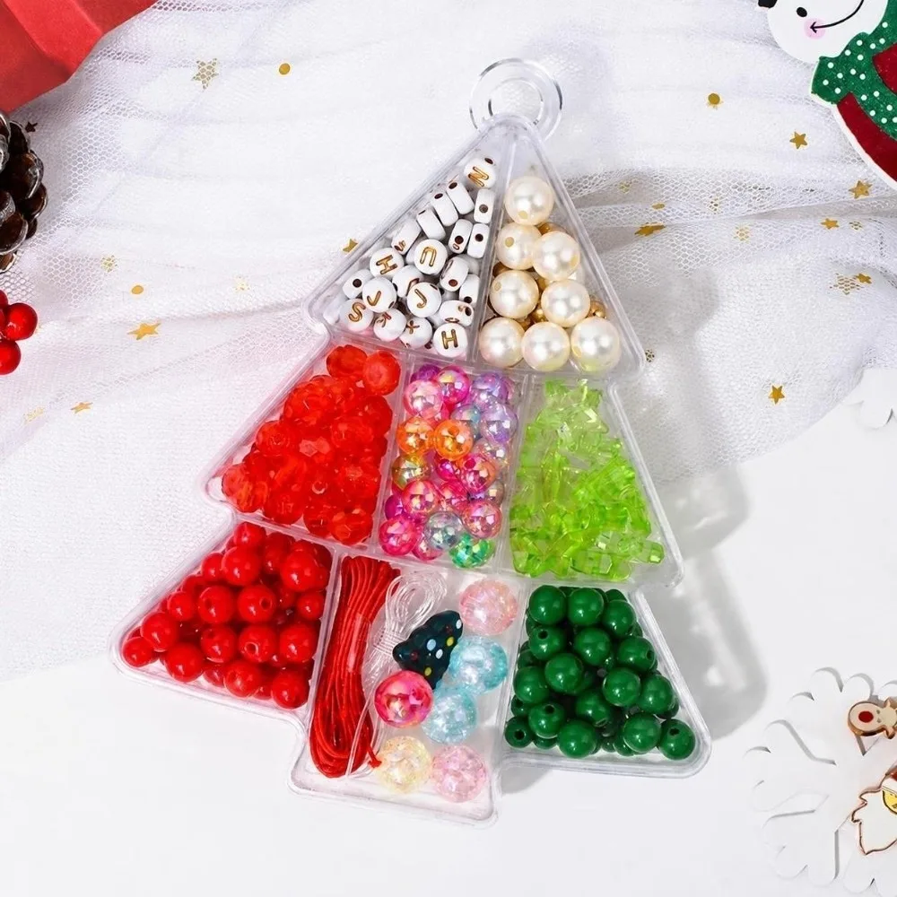 Multi-Color Christmas Beading DIY Kit Handmade Complete Supplies Bracelet Necklace Making Entry-level Snowflake Shaped