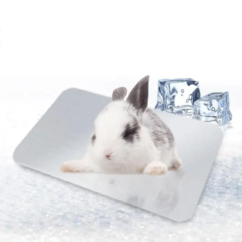 Kx4b hamster aluminium keren pad hewan peliharaan kandang tidur tempat tidur bantalan pendingin untuk kelinci