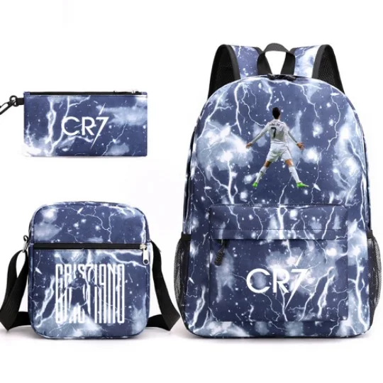 Fashionable and Practical CR7 Youth Ronaldo Backpack Set for Students