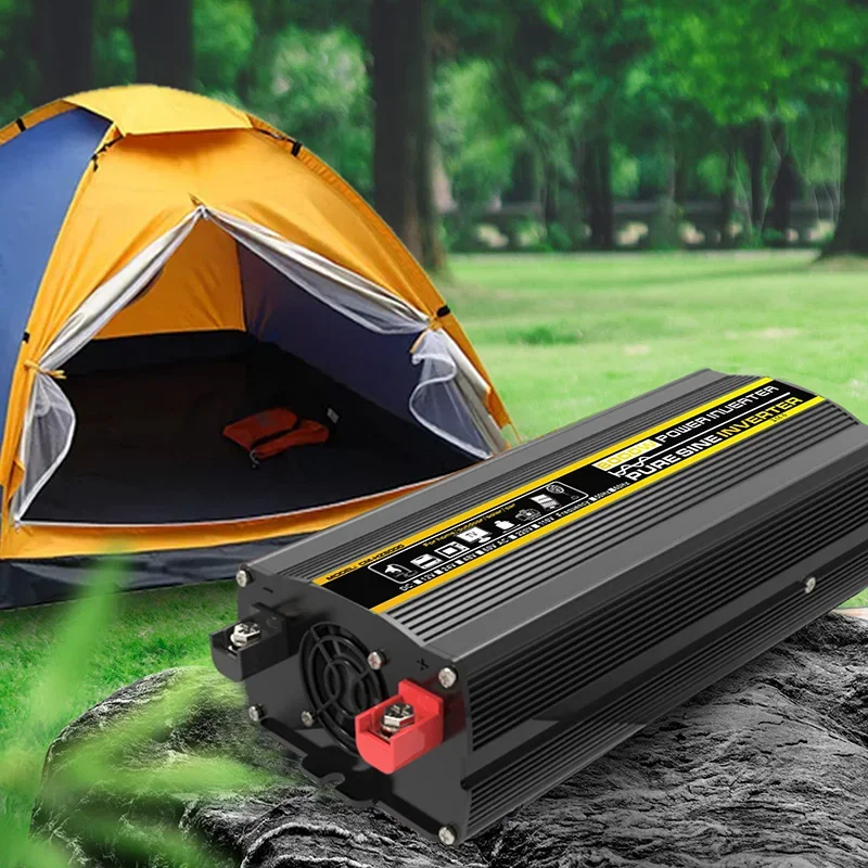 Pure Sine Wave Inverter Portable Power Voltage Converter 3000W-8000W DC 12V to AC 220V for Car Home Outdoor Solar Use