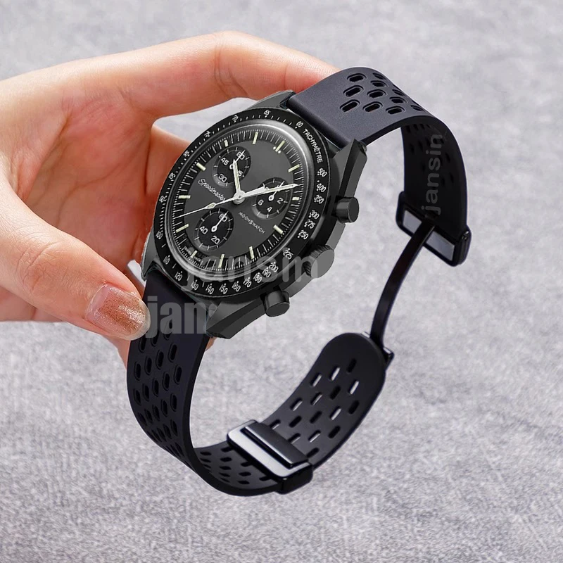 For Omega X Swatch Joint MoonSwatch Band Magnetic Bracelet For NOKIA Withings HR 40mm Sport Silicone Watchband 20mm Accessories