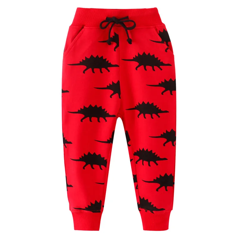 Jumping Meters 2-7T Boys Tigers Sweatpants Children's Clothing Full Length Drawstring Animals Print Baby Trousers