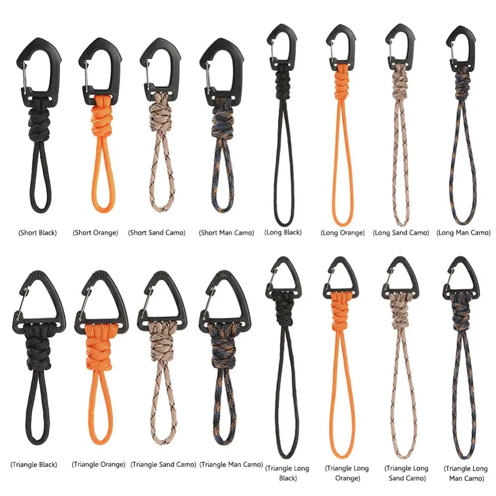 1Pcs Key Ring Umbrella Rope Hook Outdoor Camping Keychain Flashlight Small Tool Key Lanyard 7-core Sports Accessories Braid Rope