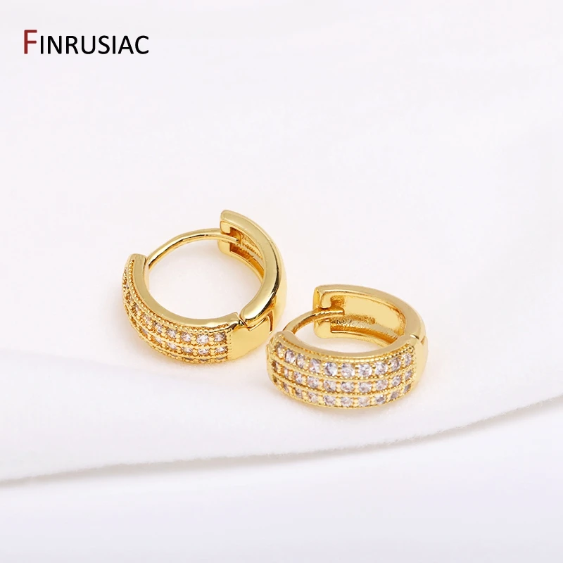Gold Überzogene Messing Einfache Hoop Ohrringe Hohe Qualität Frauen Ohrringe, Eingelegten Zirkon Trendy Hoop Ohrringe Mode Schmuck Geschenke – Detail 37
