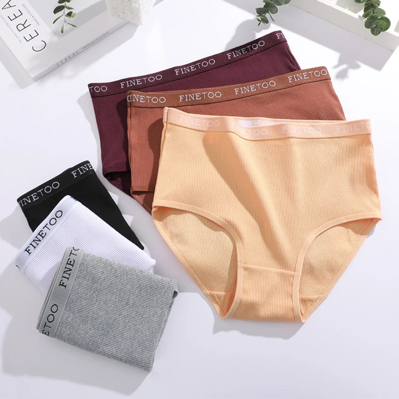 6 ks bezešvé bavlněné kalhotky s vysokým pasem pro ženy, měkké a pohodlné elastické spodní prádlo, 6 jednobarevných kalhotek, velikost S-XXL - náhled 2