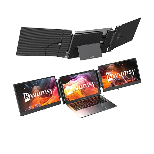 

Kwumsy S3 14\" FHD 1080P Portable Notebook Extender Monitor IPS Type-C Built-in Speaker Dual Monitor Stand for 13\"-17\"