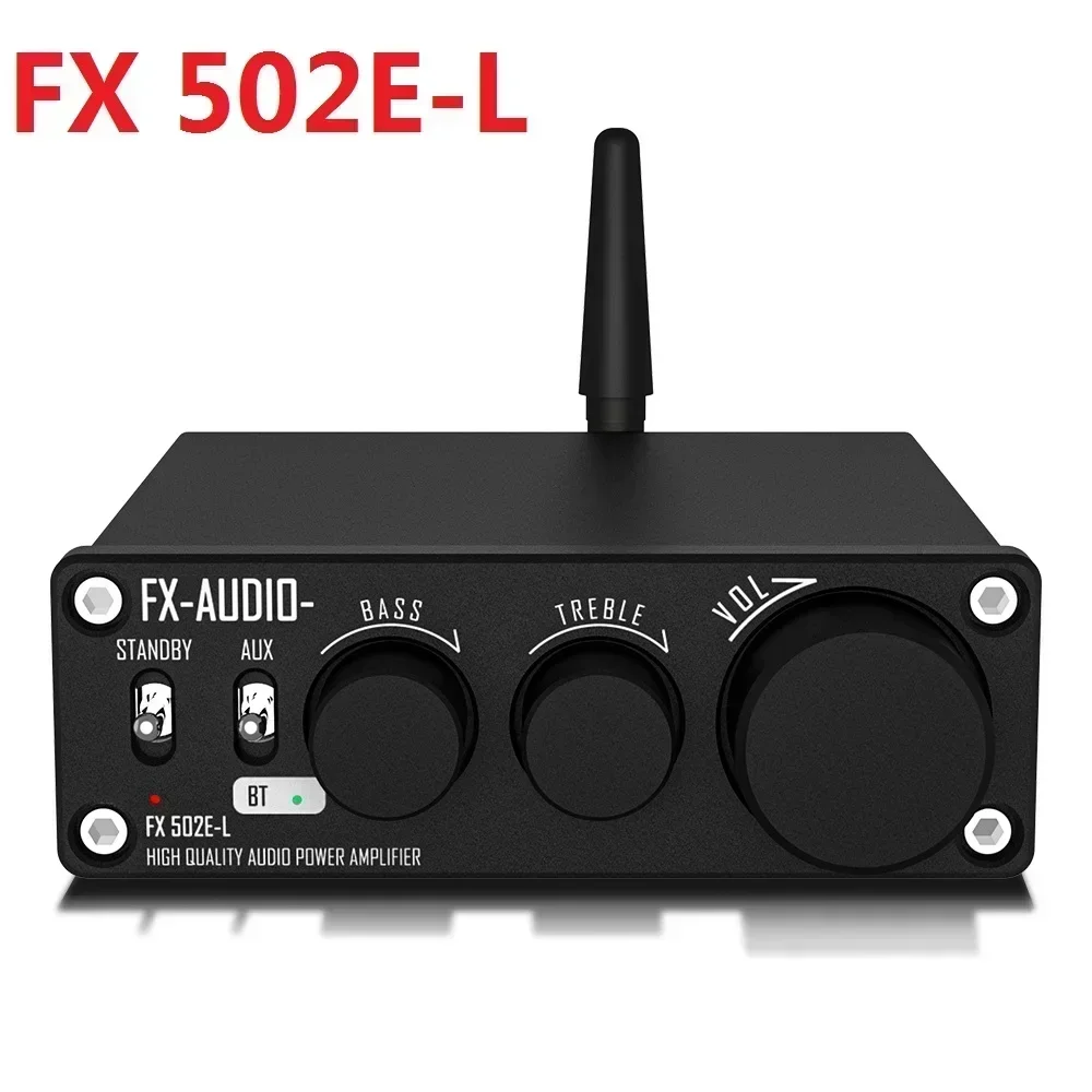 FX-AUDIOミニパワーアンプ,fx 502e-l,xl01,hifi 2.0, 2.1,bt 5.1,フルデジタルオーディオ,75w x 2,低音および調整,19v,2022