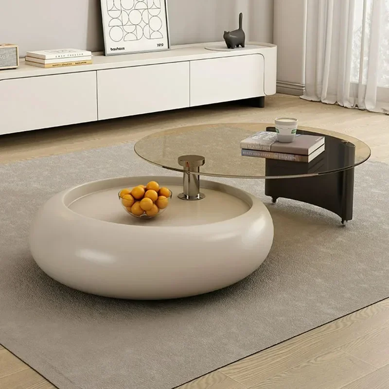 

Modern Aesthetic Coffee Tables Hospitality Storage Simple Waterproof Acrylic Table Set Table Basse Pierre Furniture Recameras