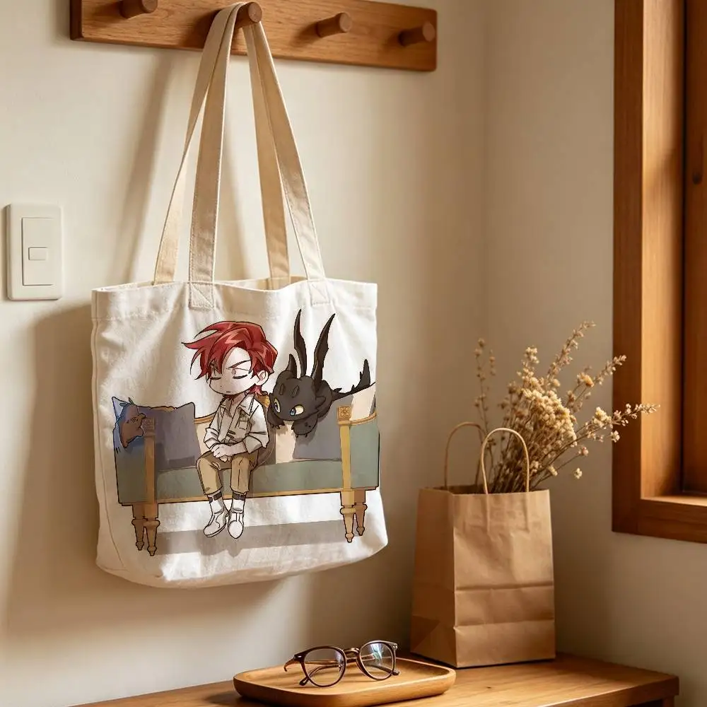 L-Lout of C-Comics Counts Family  Printed Canvas Shoulder Tote Bag for School Work and Commute