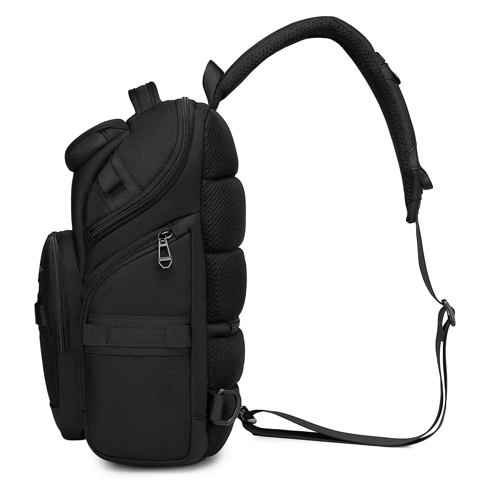 OZUKO Oxford Fabric Chest Bag Waterproof Crossbody Bag Men's High-End Sense Large Capacity Business Commuting Outdoor Chest Bag