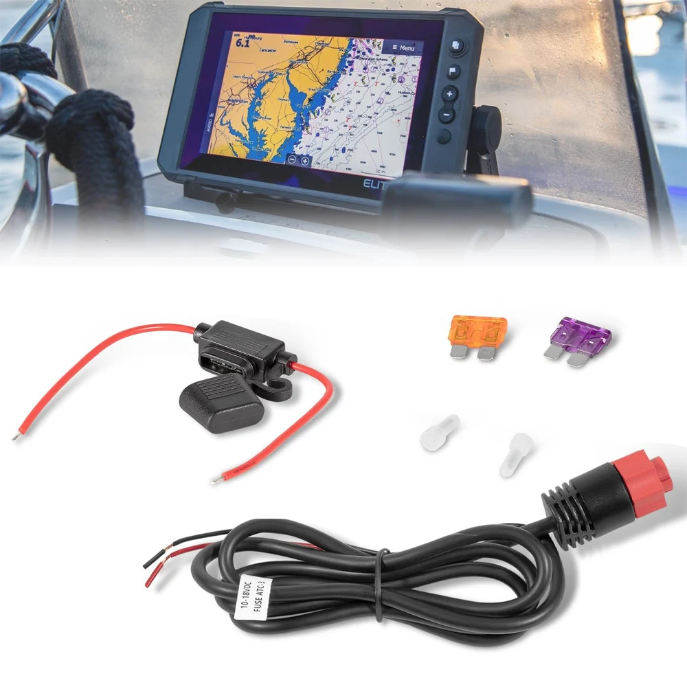 

000-14041-001HDS/Elite/крючок, сменный кабель питания, 3 фута, 2-проводной, только для питания, подходит для Lowrance HDS Elite FS Elite Ti2 Hook Mark