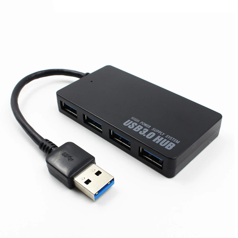 

4 Ports Usb 3.0 Hub Extender Adapter For Laptop Desktop Multiple Devices Hot Swappable Built-In Overcurrent Protection 900Ma