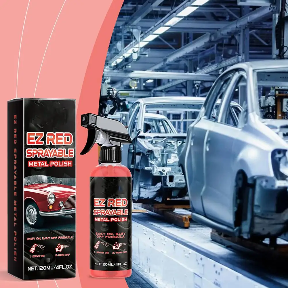 Car Rust Remover Multi Purpose Metal Polish Spray Bathroom Polishing Iron Hub Strong Refurbishing Remover Rust Door Agent B1L6