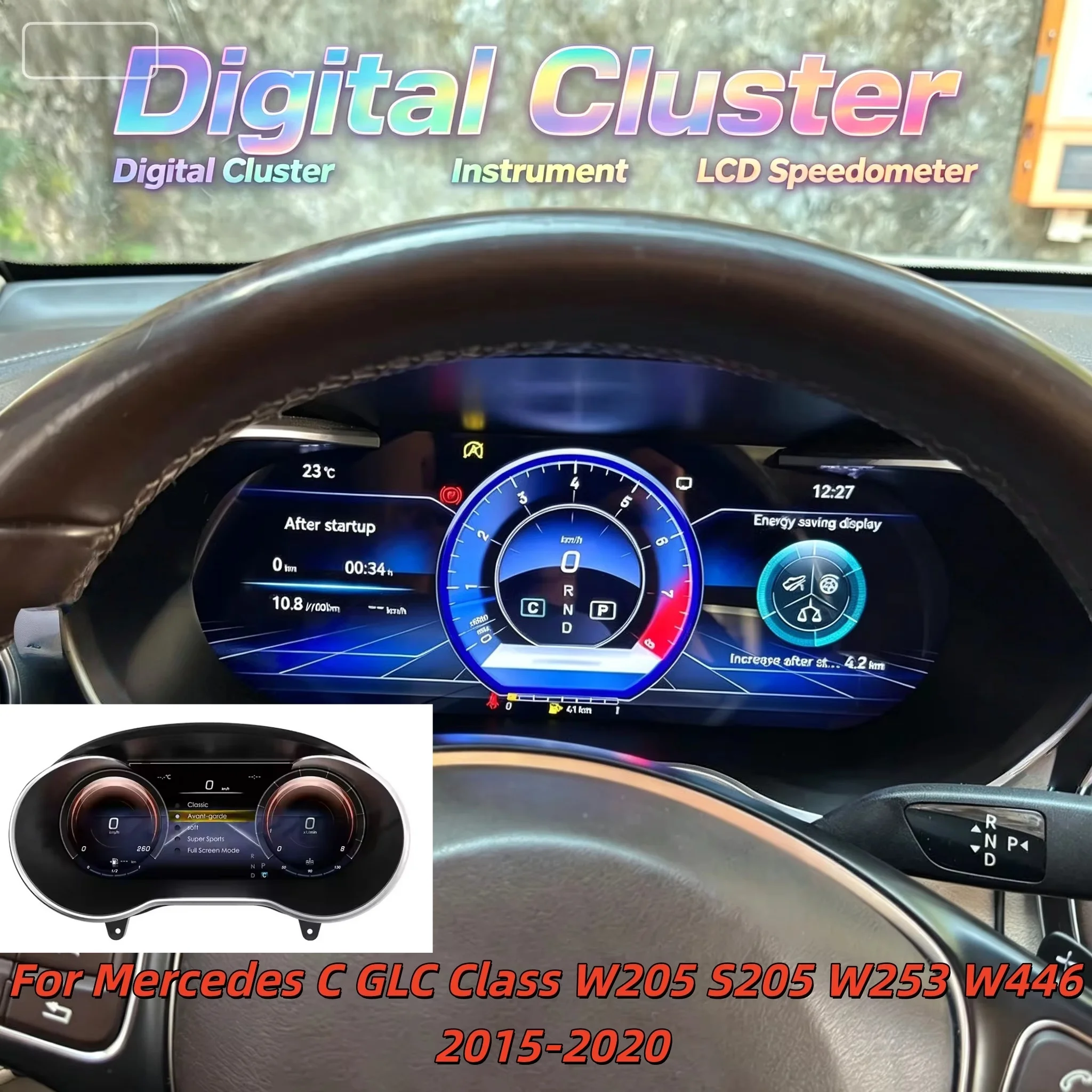 

Virtual Cockpit Instrument For Mercedes C GLC Class W205 S205 W253 W446 2015-2020 Digital Dashboard Cluster Odometer Gauge