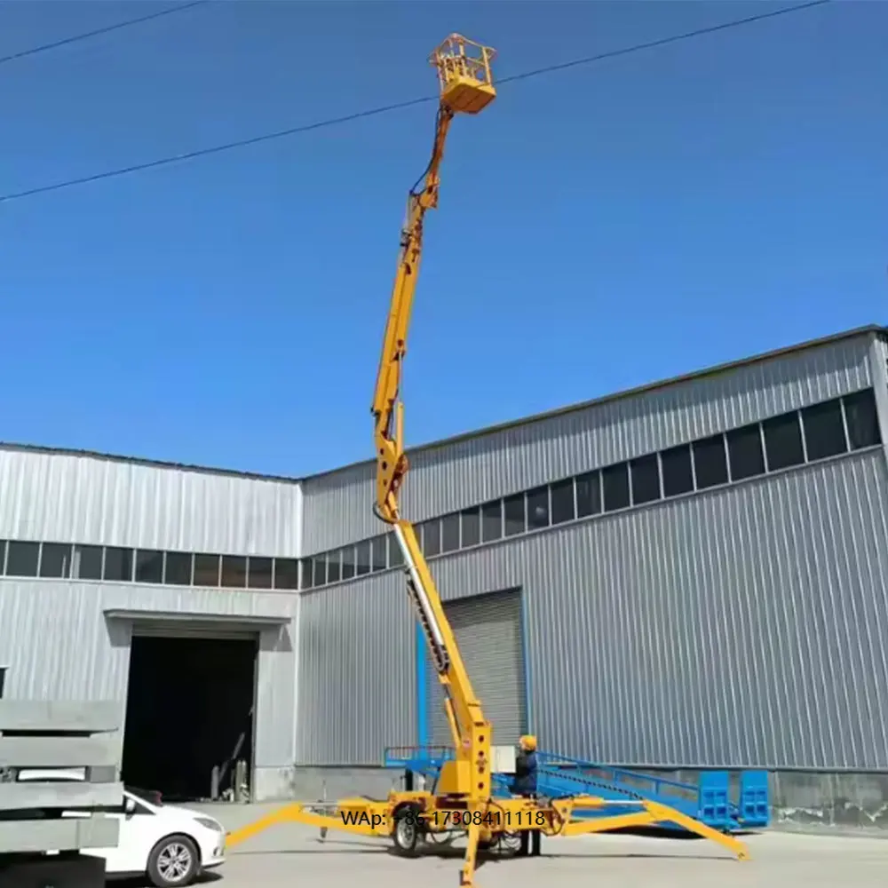 

14 Meters 16 Meters Telescopic Boom Lift Crane with Battery Narrow Electric Telescopic Track Crane Articulated Crane