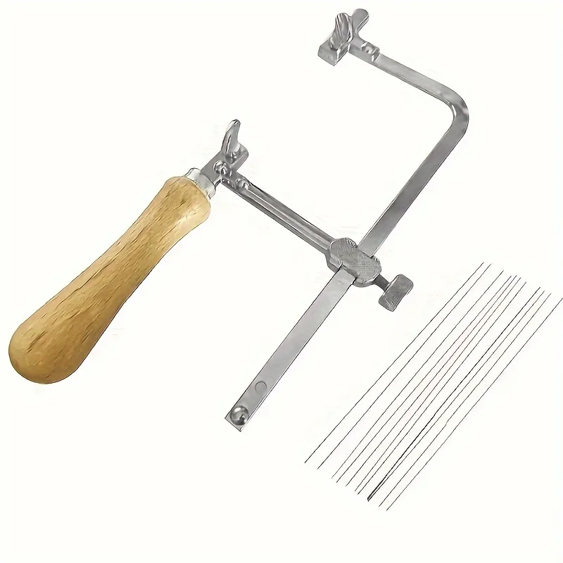 13-in-1 Professionelles Schmucksägen-Set: Handsäge, Holzbearbeitungs-Bandsäge, Verstellbarer Sägenrahmen und 12 Sägeblätter. – Detail 7