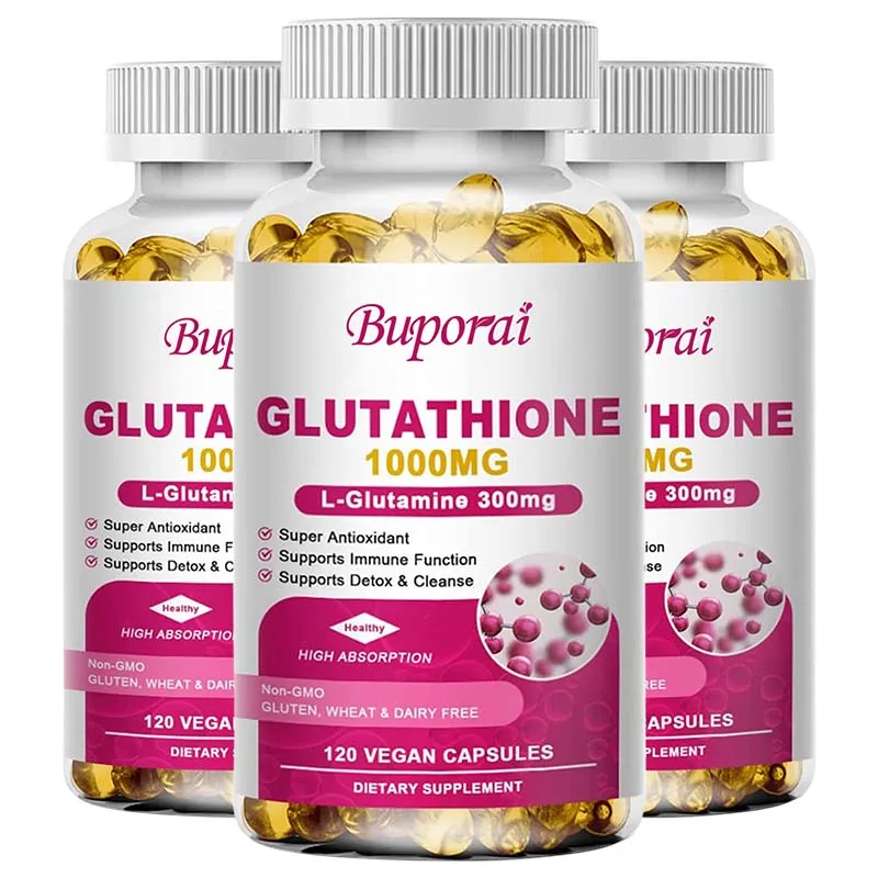 

Glutathione Capsules - Max Absorption, Support Overall Detoxification, Antioxidant & Anti-Aging, Liver, Skin & Immunity