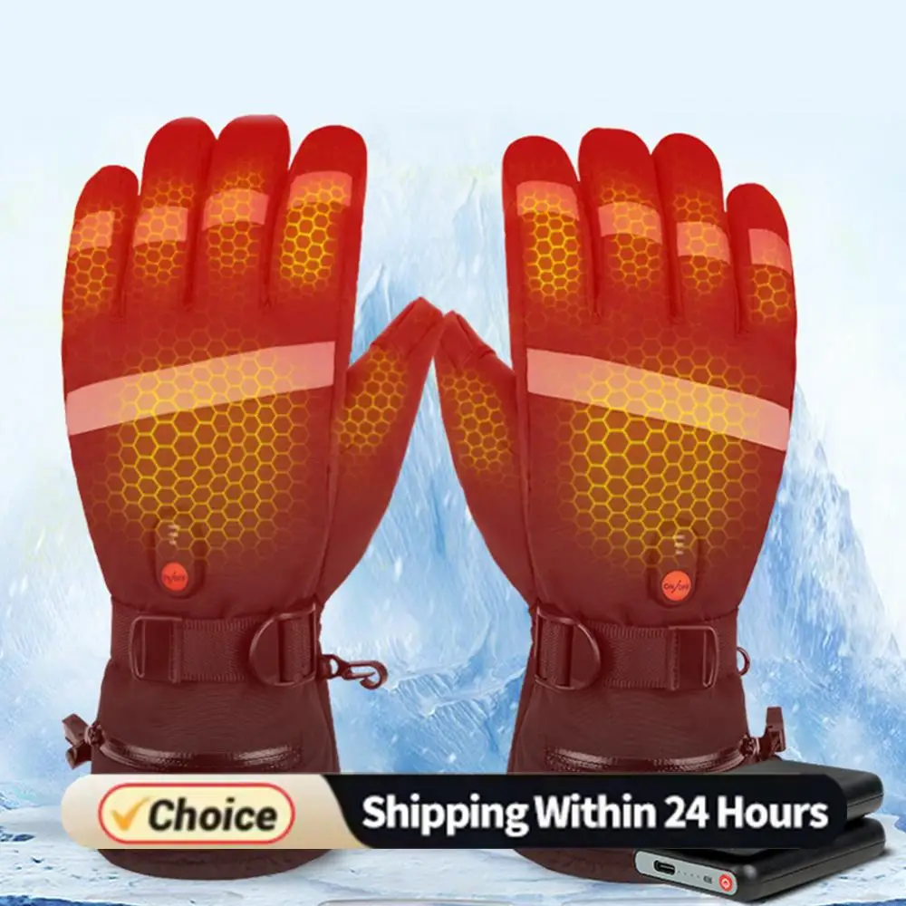 

Motorcycle Winter Moto Heated Gloves Waterproof Winter Gloves Touch Screen Gloves for Snowboard Cycling Motorcycle Ski Outdoor