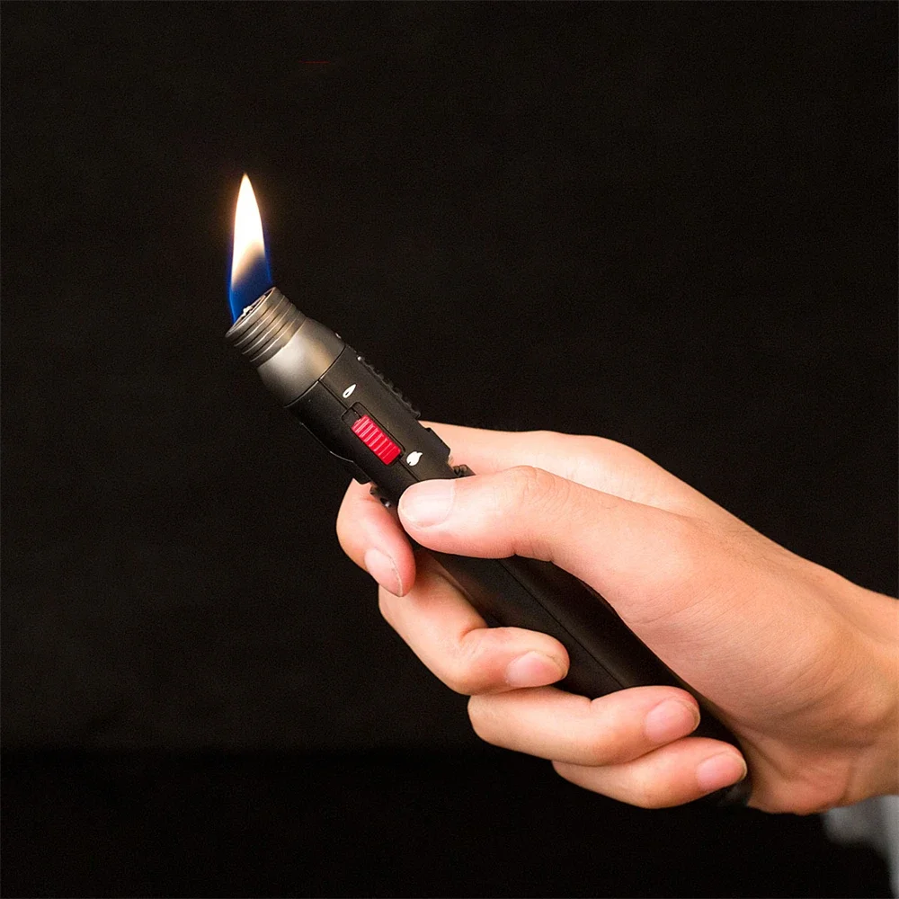 Double Use Pencil Torch Jet Lighter Cigarette Gas Lighter Kitchen Gadgets BBQ Candle Lighter Windproof Welding Torch Lighters