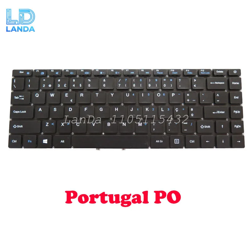 

Клавиатура для ноутбука INSYS GW1-W148 Portugal PO, черная, без рамки, новая