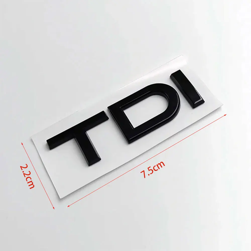 ثلاثية الأبعاد ABS رسائل شعار TFSI TDI سيارة الخلفي الجذع ملصق شعار شارة الشارات ل A3 A4 A5 A6 A7 A8 Q2 Q3 Q5 Q7 اكسسوارات #5