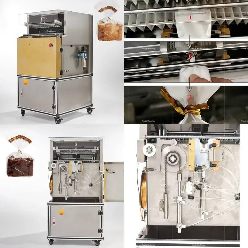 Semi-automatic Foot Operated Twist Tie Machine Bag Tying Machine Tying Machine for Industrial Food Bakery Processing Line