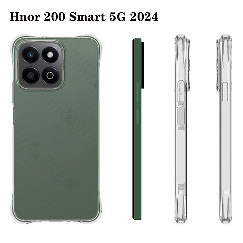 Air Cushion Shockproof Case for Honor 200 Smart 200Smart Clear Airbag Silicone TPU Back Cover Case for Honor 200 Smart 200Smart