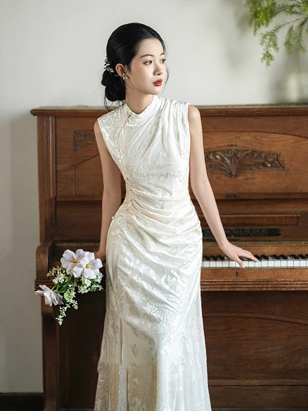 

Улучшенный утренний халат для невесты Dr Ele 2025: Новинка, белый, с эффектом роскоши