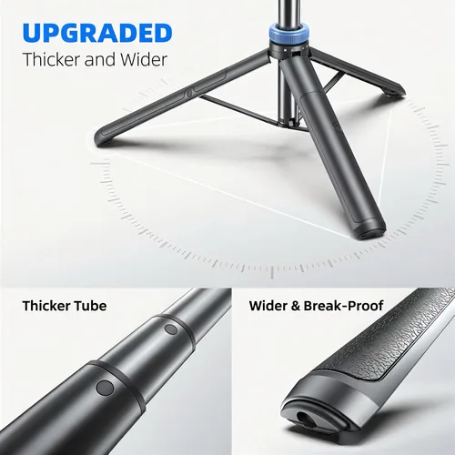 Imagen 2 del producto Trípode Selfie Stick Bluetooth 3 en 1 con Control Remoto para iPhone, Samsung, GoPro, DJI, Insta360, Soporte Extensible y Portátil para Vlogging