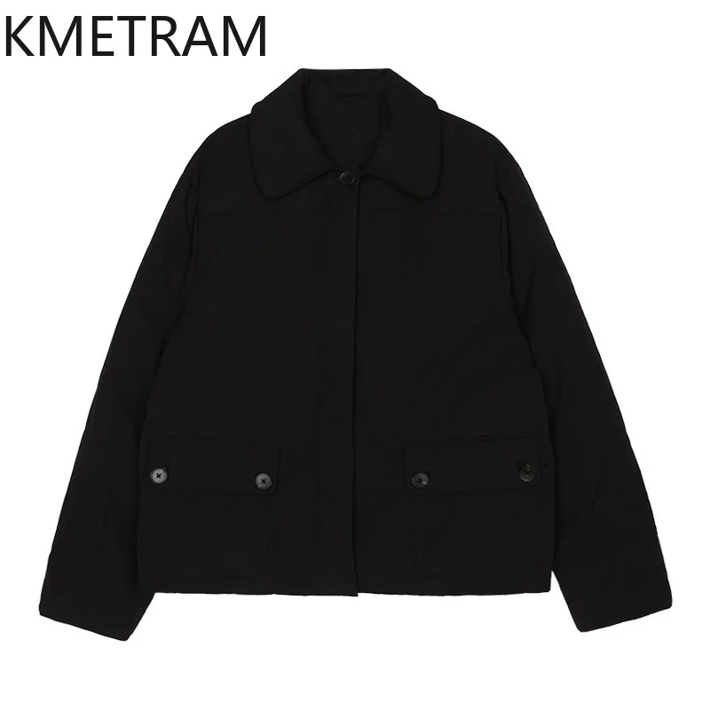 KMETRAM Winter White Duck Down Coats New in Outwears Korean-style Utility Puffer Jacket Clothes Women 2024 Пуховик Женский