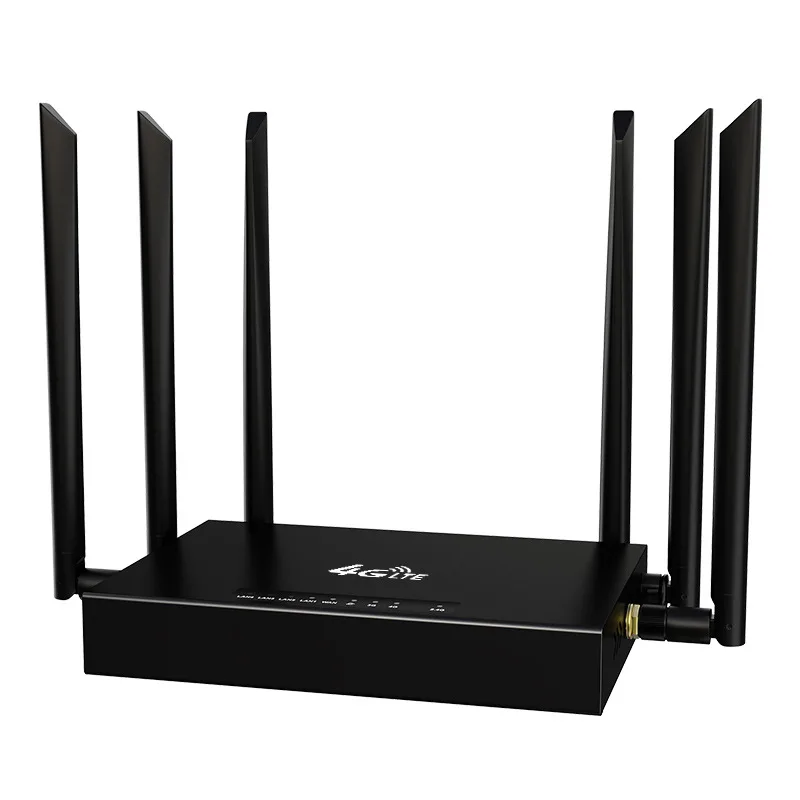 4G Router Industrial iron box WIFI Router Removable antenna card Shared 5 network ports wireless