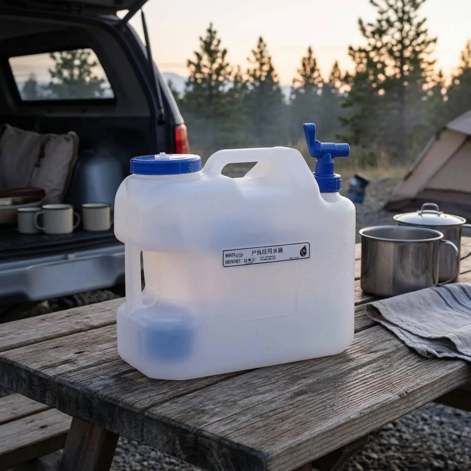 Food Grade Water Container Large Capacity Portable Water Tank Thickened for Outdoor, Car Travel, Home view 3