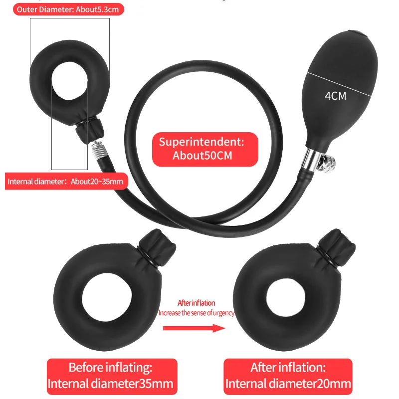 ใหม่ล่าสุด Inflatable แหวนอวัยวะเพศชายปั๊ม Clamp Lock Bondage Delay Ejaculation Dick Erection Ball Stretcher ขยายแหวนของเล่น