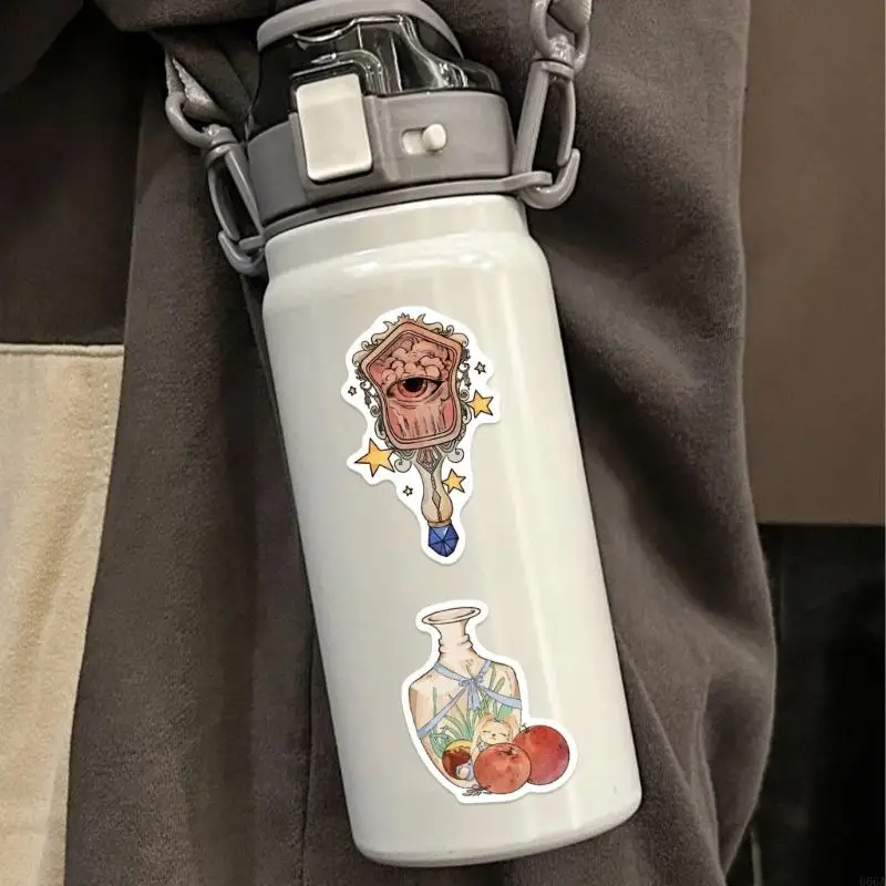 50pcs 만화 마녀 수채화 할로윈 스티커 공예 마법 테마 데칼