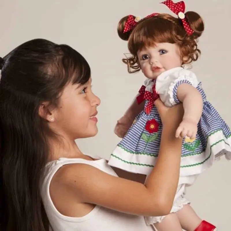 NPK Muñeca de cuerpo suave para bebé recién nacido de 20 pulgadas, muñeca para niña pequeña, muñeca Reborn de tacto suave con pelo de peluca