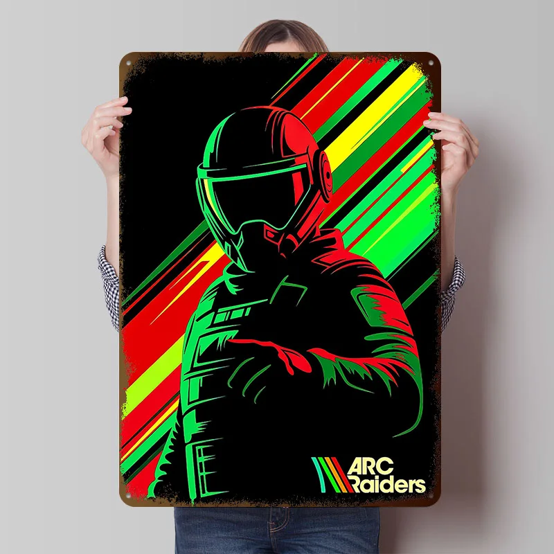 Arc Raiders Charakter-Spielkunst Gedrucktes Poster Individualisierte Wandkunst Retro Vintage Metallschilder zur Heimdekoration Luxus-Hausdekoration