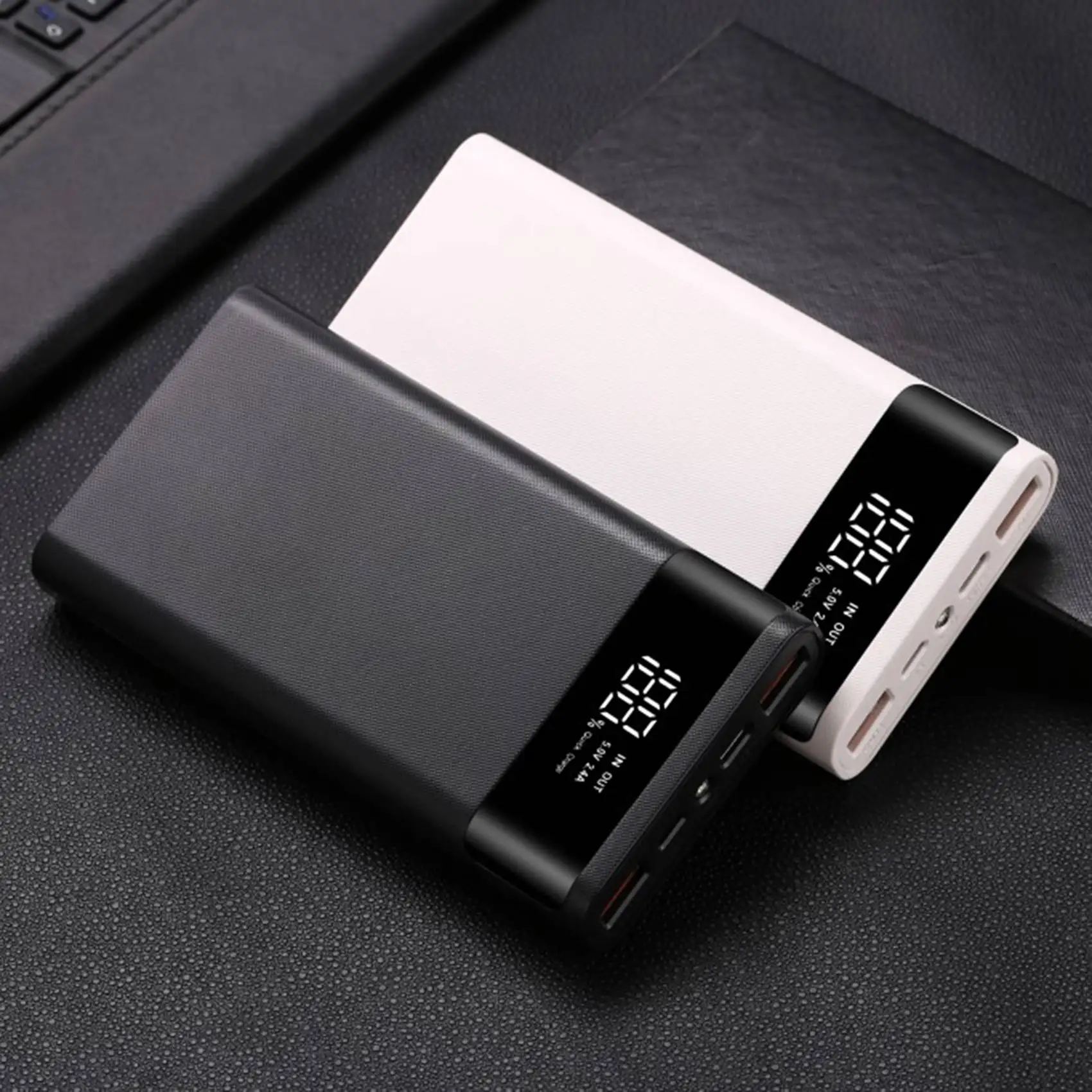 18650 Battery Power Bank Box 22.5W Fast Charging LCD Display 20000MAh Power Board for 6X18650 Battery Powerbank Case(C)