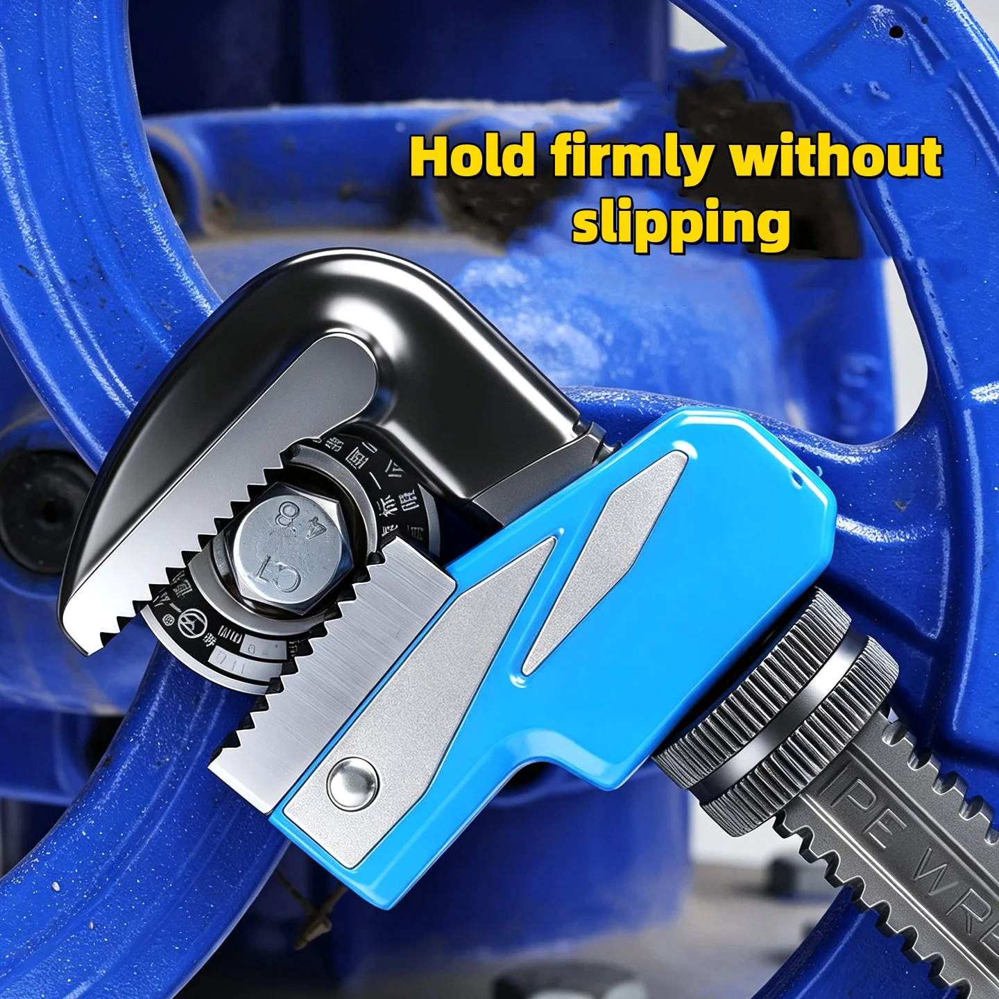 Large opening heavy duty pipe pliers Mechanical self-locking anti-slip shock absorption multi-function F type pipe pliers