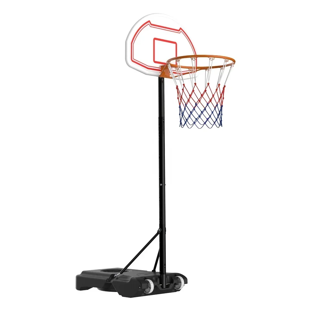 Indoor Outdoor Portable Basketball Hoop Stand Goal 5.5-7ft Height Adjustable