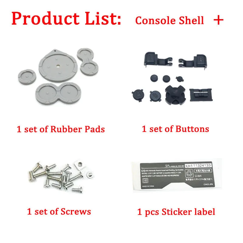 Nuova sostituzione completa del guscio dell'alloggiamento per Nintend GBA SP custodia per Console di gioco Cover con pulsanti per Gameboy Advance SP Shell