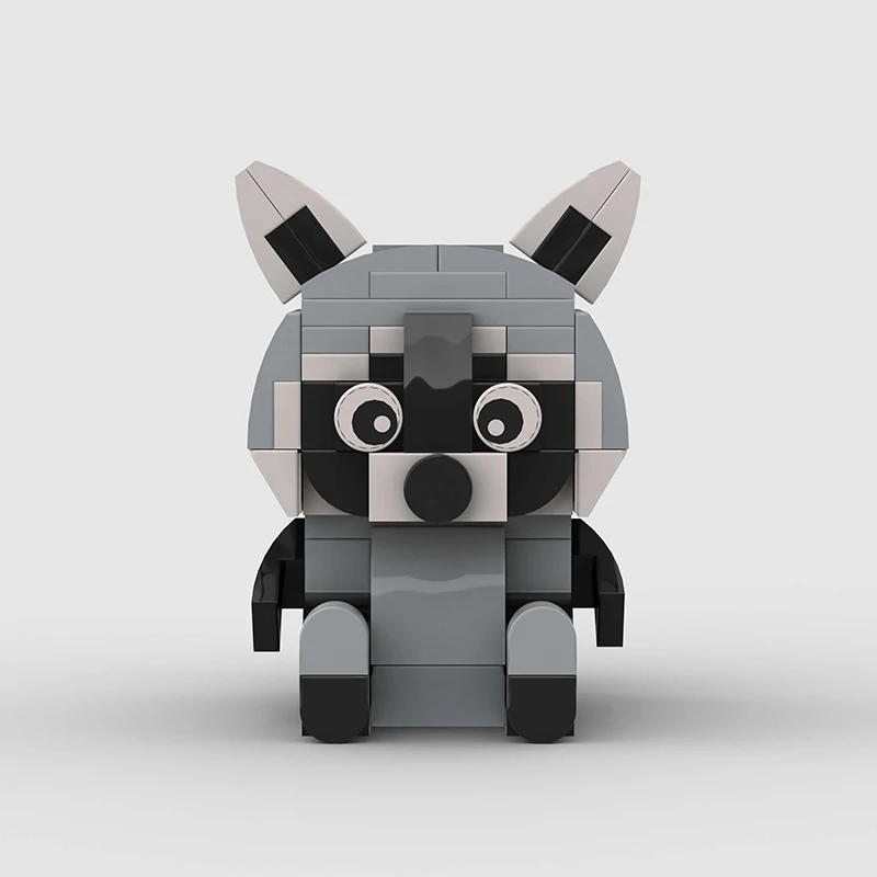 

Creative Animals Series - Cute raccoon model building blocks toy. It's a gift that children will surely love.